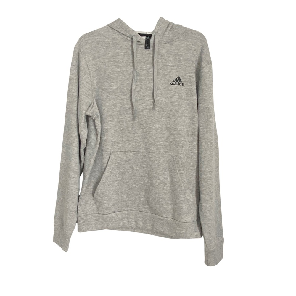Adidas Golf Boys Gray Heather Fleece Pullover Hoodie Sweatshirt Size Small S